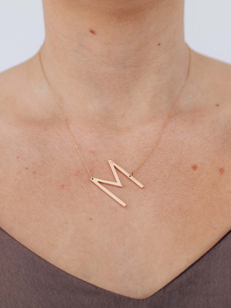 Love Letter Oversized Initial Necklace