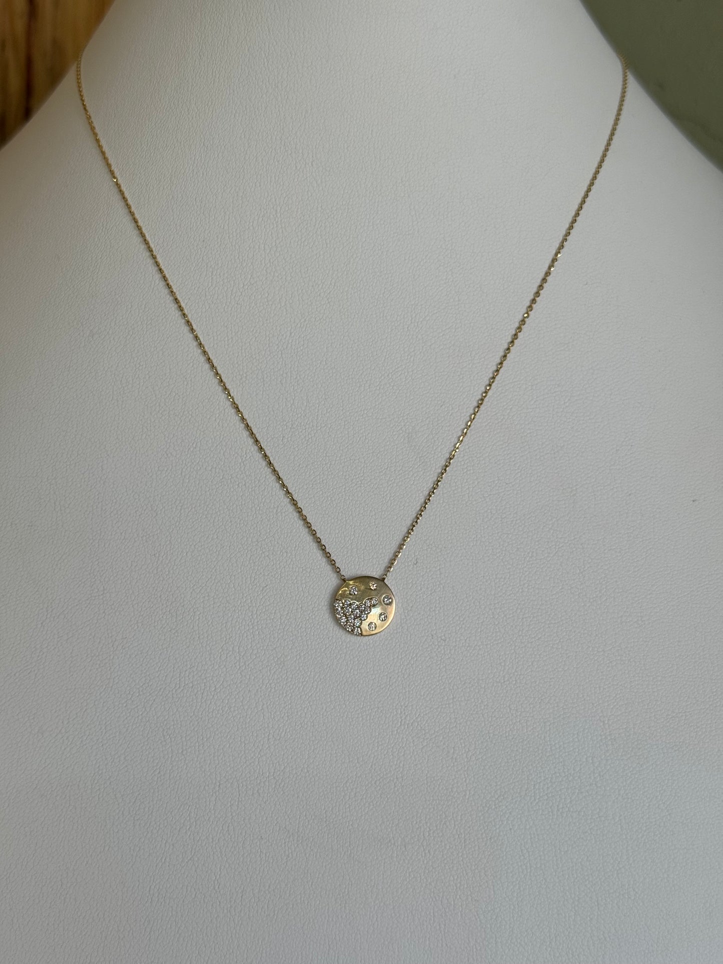 Pavé Disc Necklace