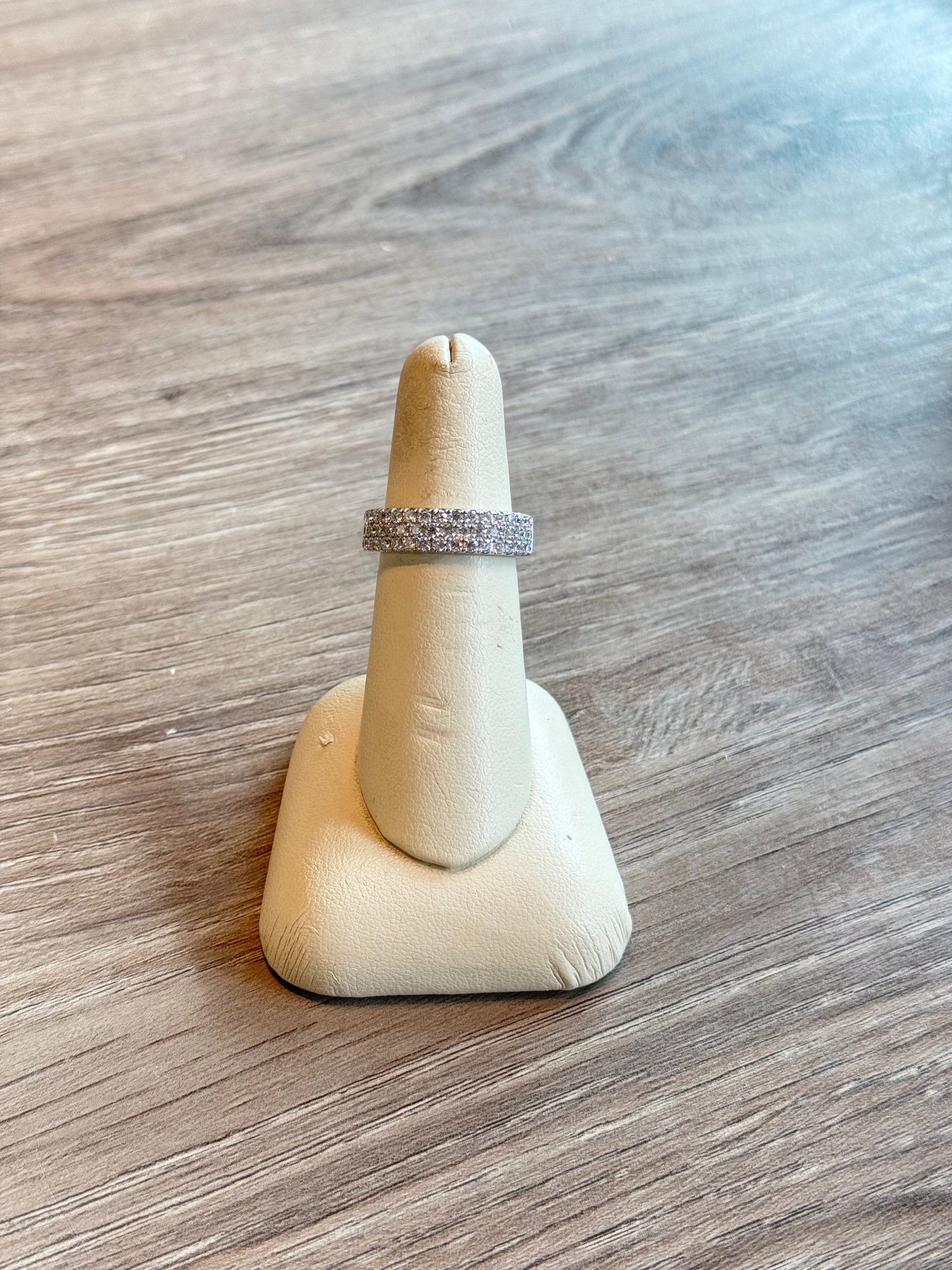 1.10 CTW Half Diamond Pavé Ring
