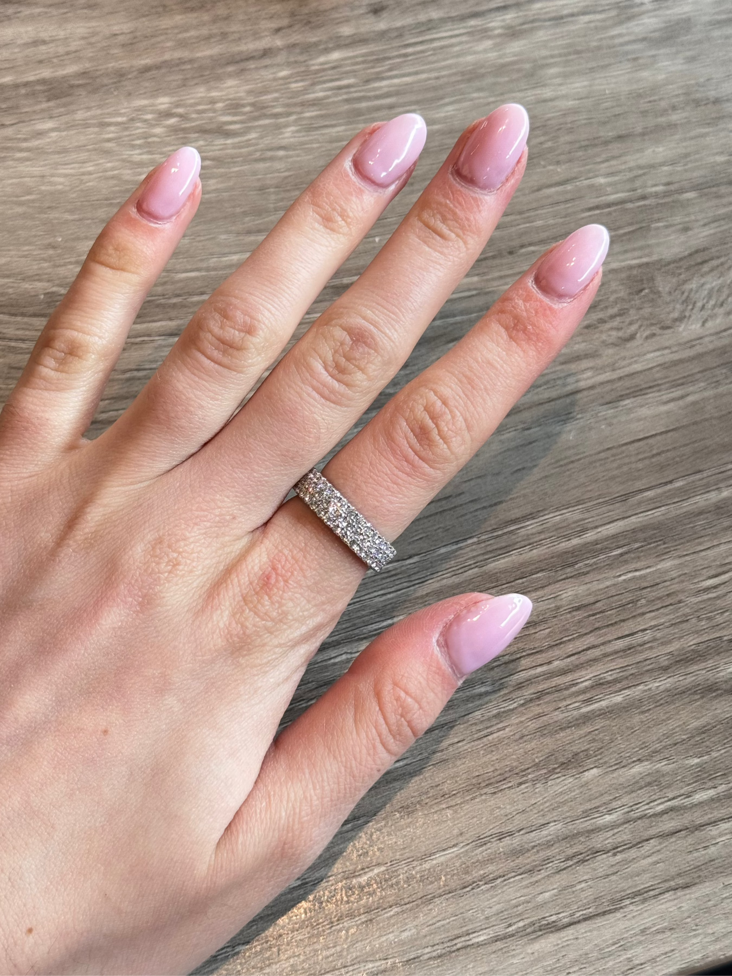 1.10 CTW Half Diamond Pavé Ring