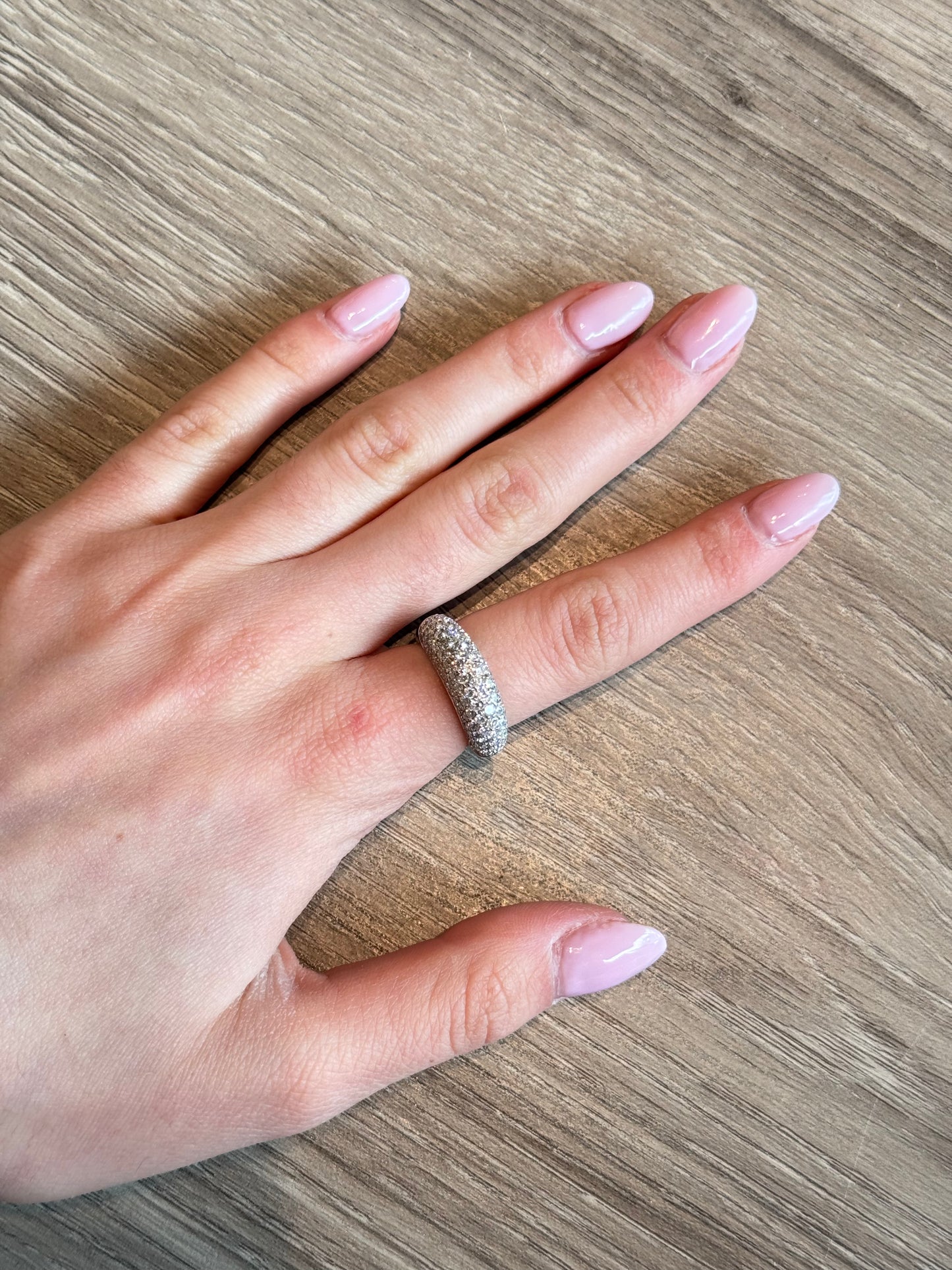 2.18 CTW Domed Pavé Band