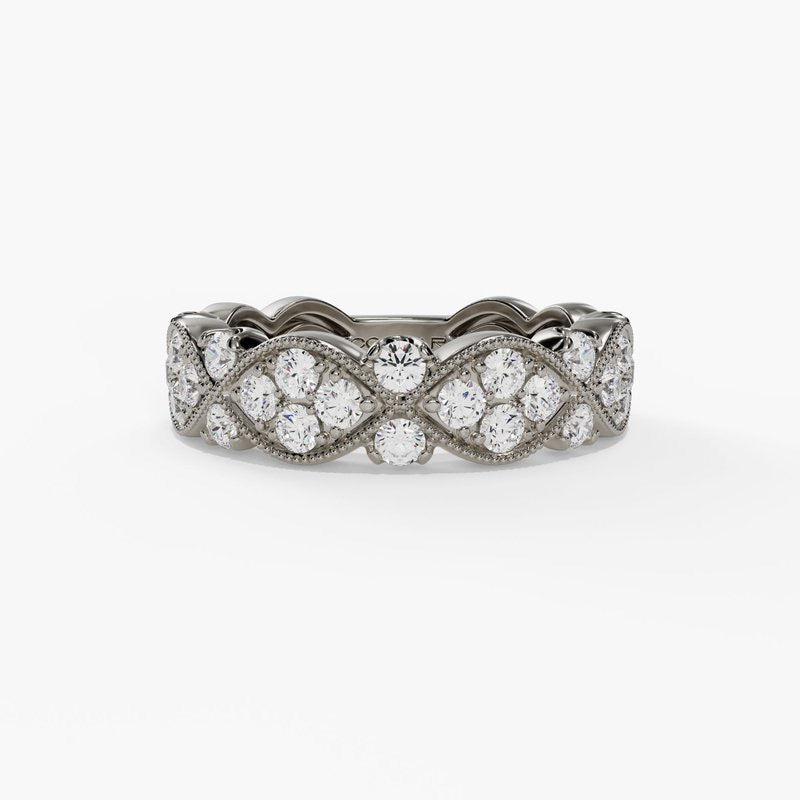 Marquise Station Diamond Fashion Band