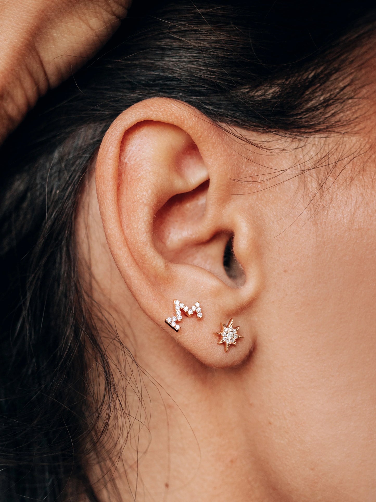 Aztec Zig Zag Earring Studs