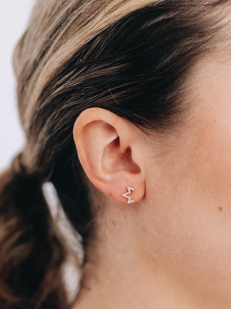 Aztec Zig Zag Earring Studs