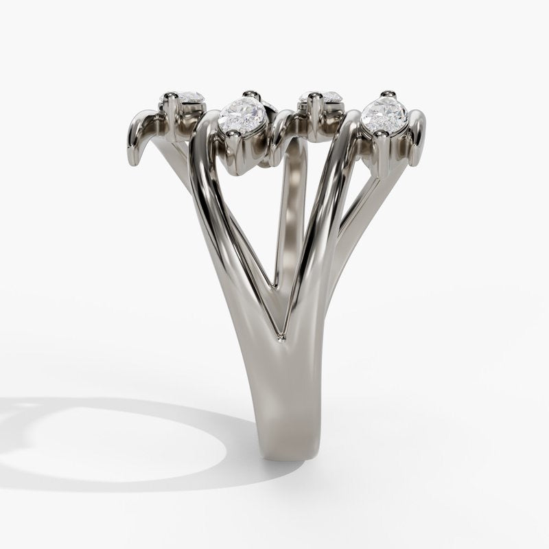 5 Marquise Multi-Row Gypsy Fashion Ring