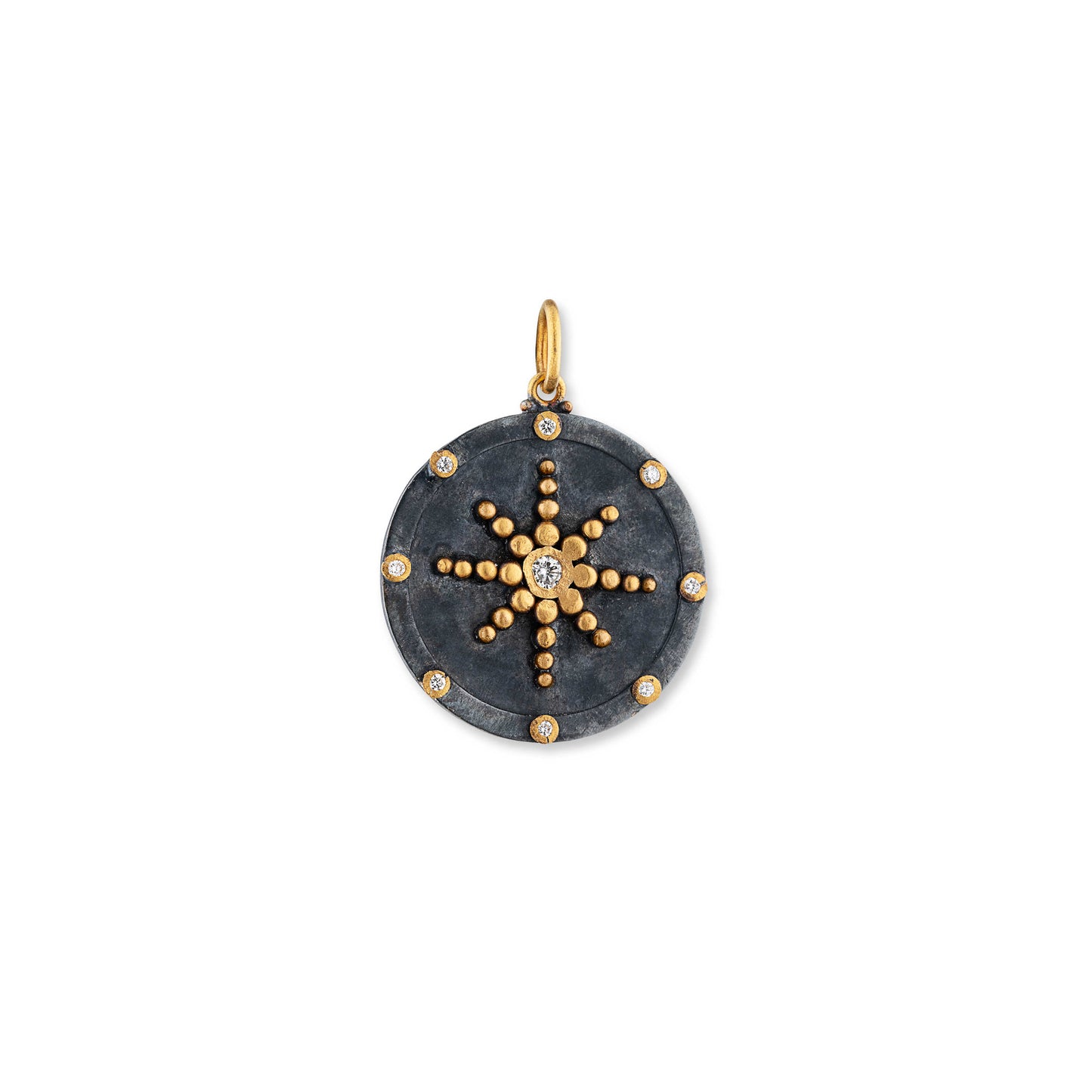 Compass medallion pendant with Diamonds