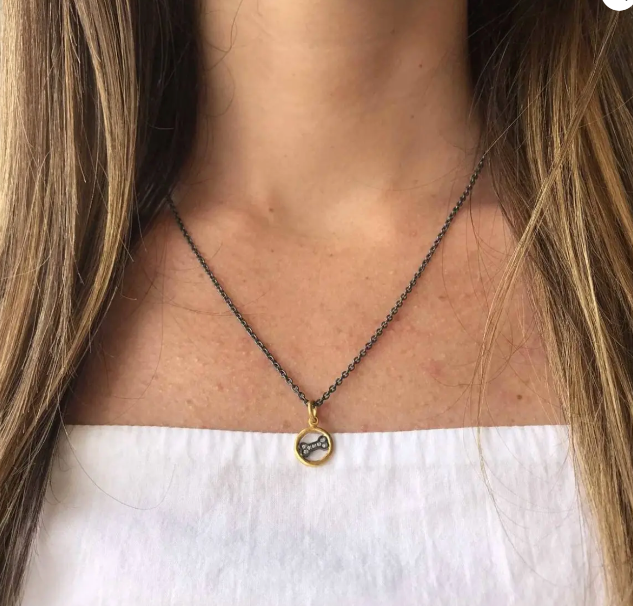 Circle Dog Bone Pendant