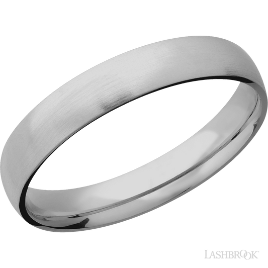 4 mm wide Domed Titanium band