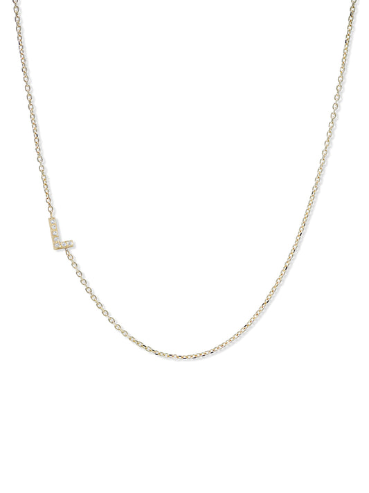 Love Letter Diamond Pave Initial Necklace