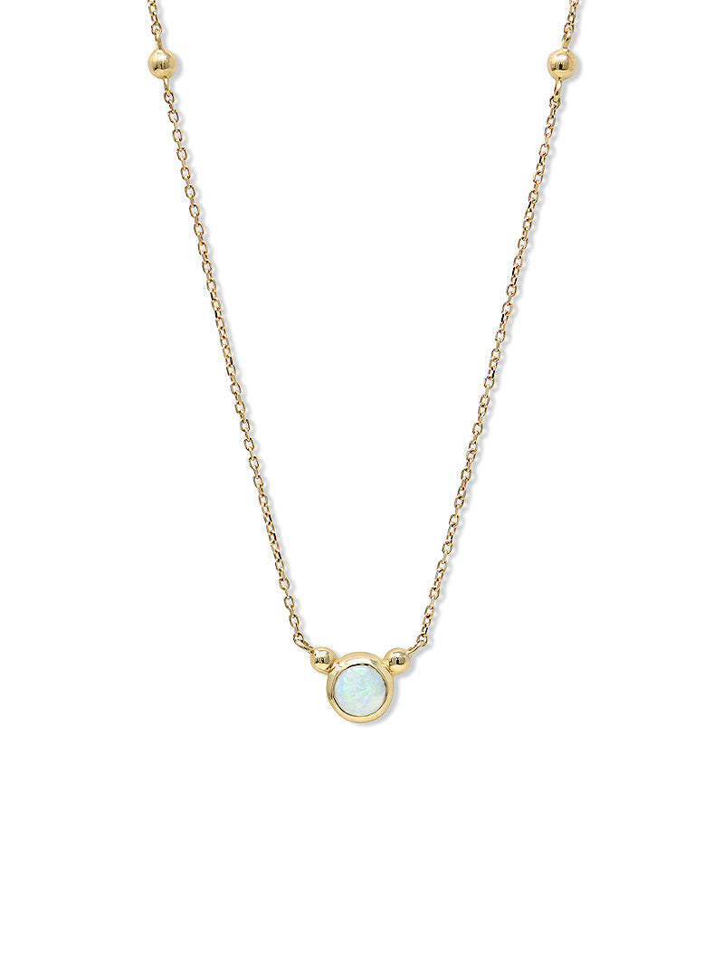 Dew Drop Opal Birthstone Necklace