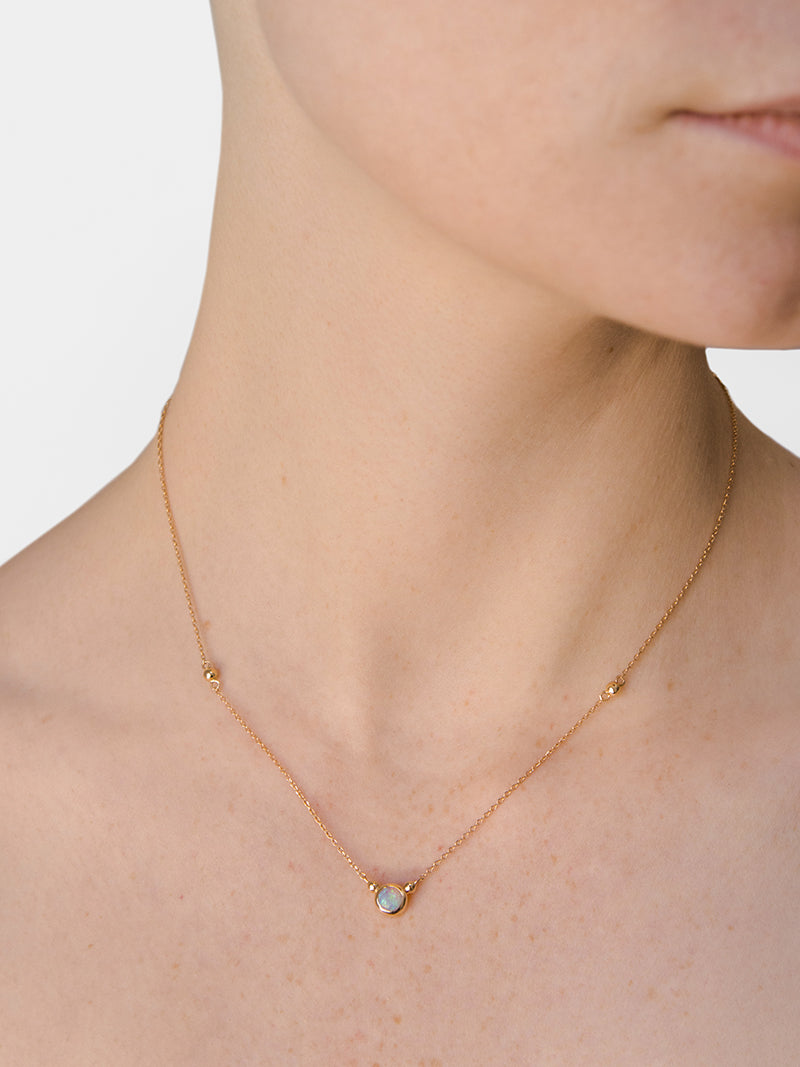 Dew Drop Opal Birthstone Necklace