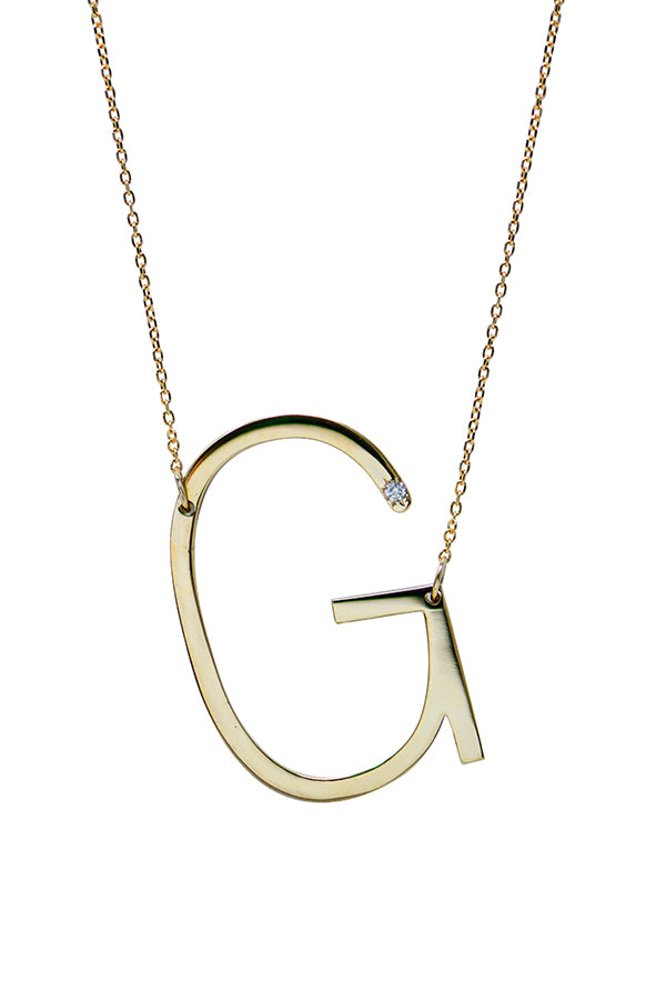 Love Letter Oversized Initial Necklace