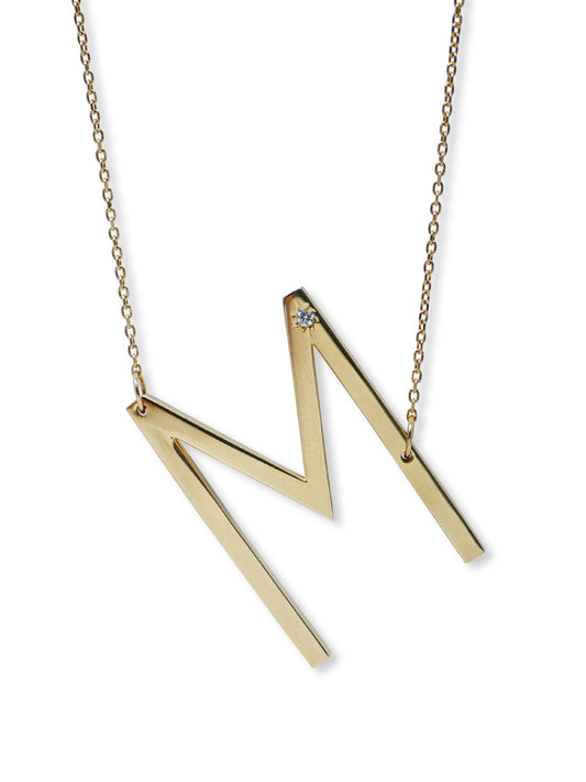 Love Letter Oversized Initial Necklace