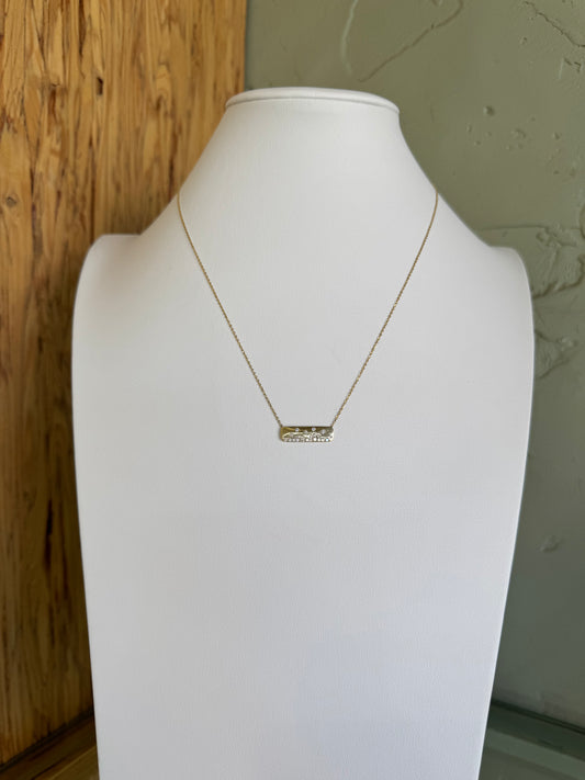 Pavé Bar Necklace