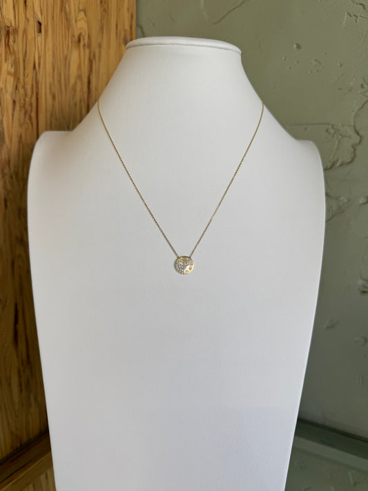Pavé Disc Necklace
