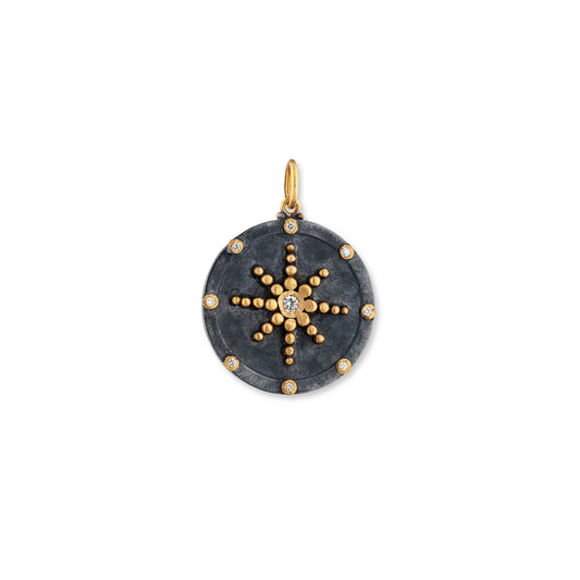 Compass medallion pendant with Diamonds
