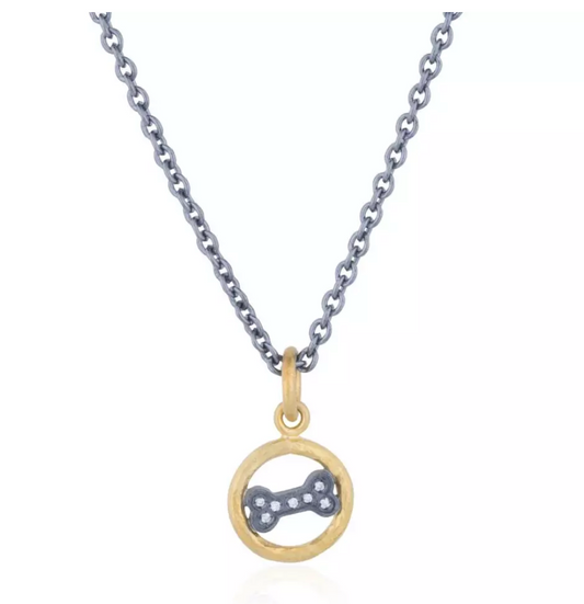 Circle Dog Bone Pendant