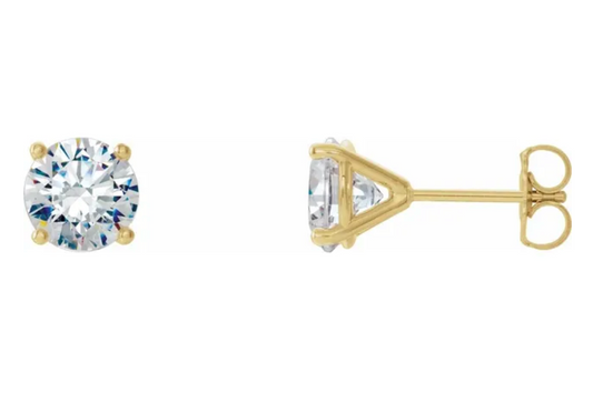 1 CTW Lab Grown Diamond 4 Prong Stud Earrings