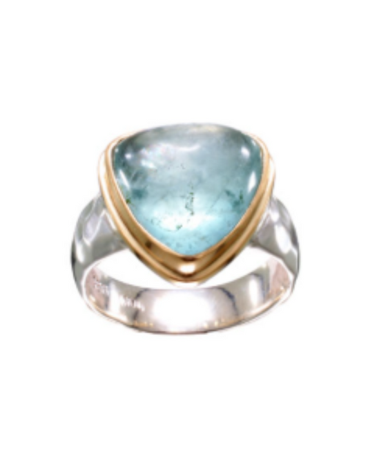 Steven Battelle Aquamarine Trillion Ring