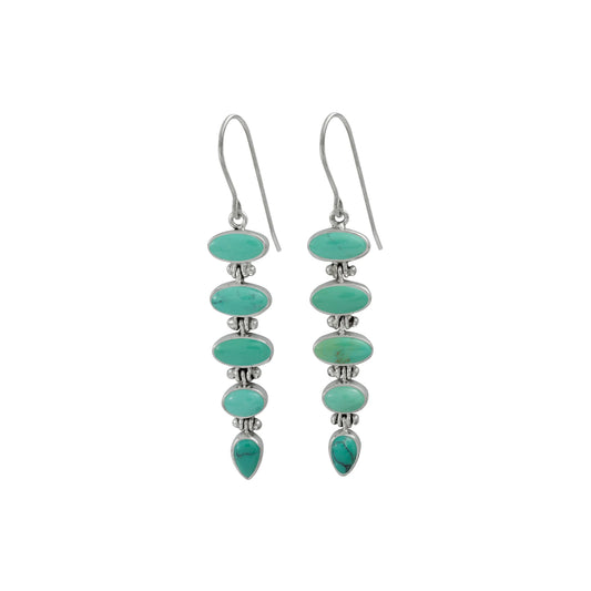 Stacked Turquoise Zen Earrings